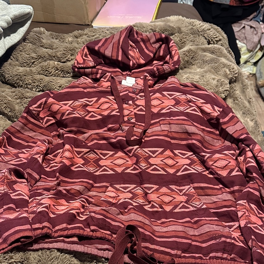 ARIAT-Striped Aztec Hooded Pullover - Picture 1 of 15